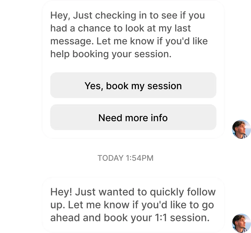 Send a follow-up message